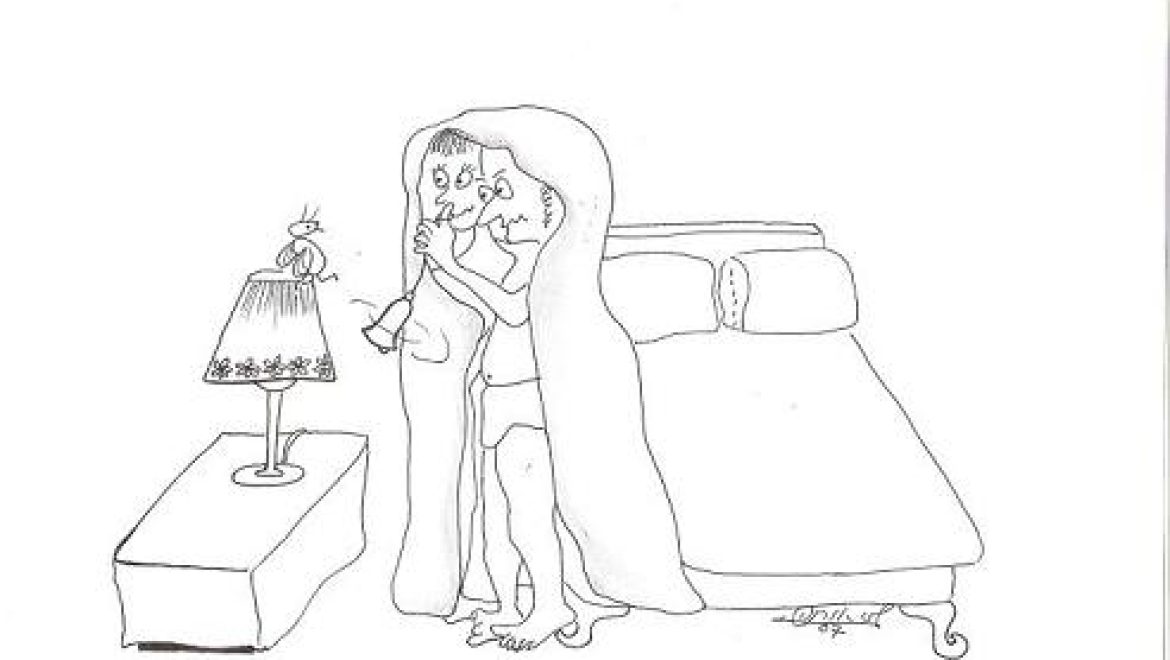 Is one permitted to have sexual relations with a mouse, fly, or mosquito in the room?