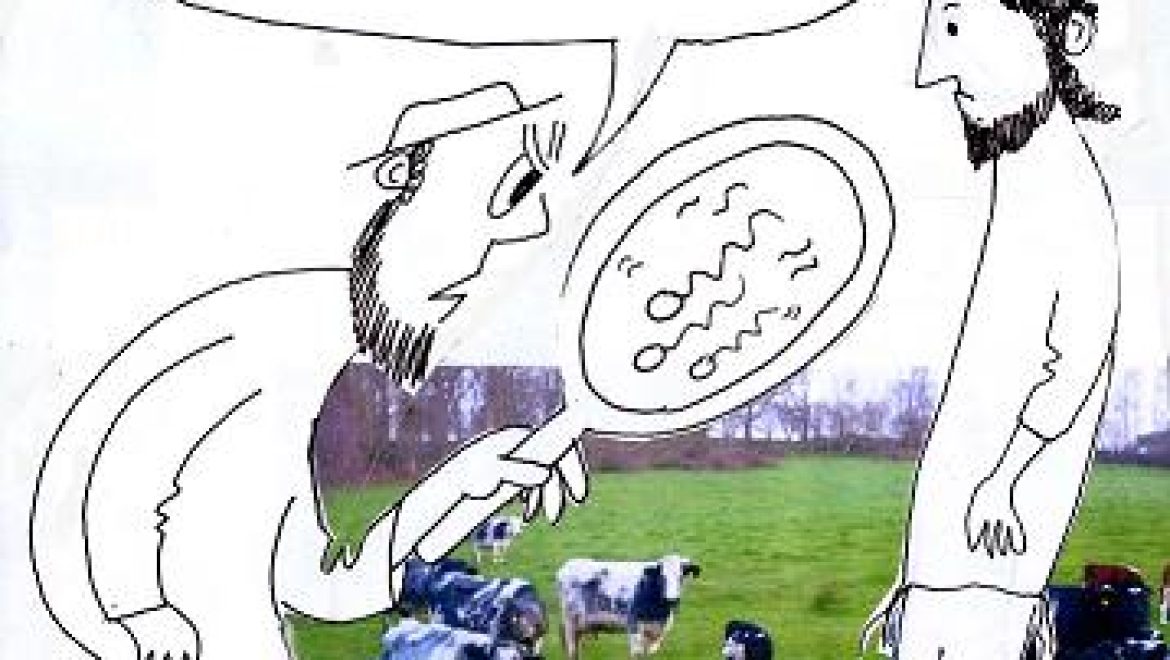 The sperm of a Jewish man which issues from the womb of a gentile woman or from the womb of an animal